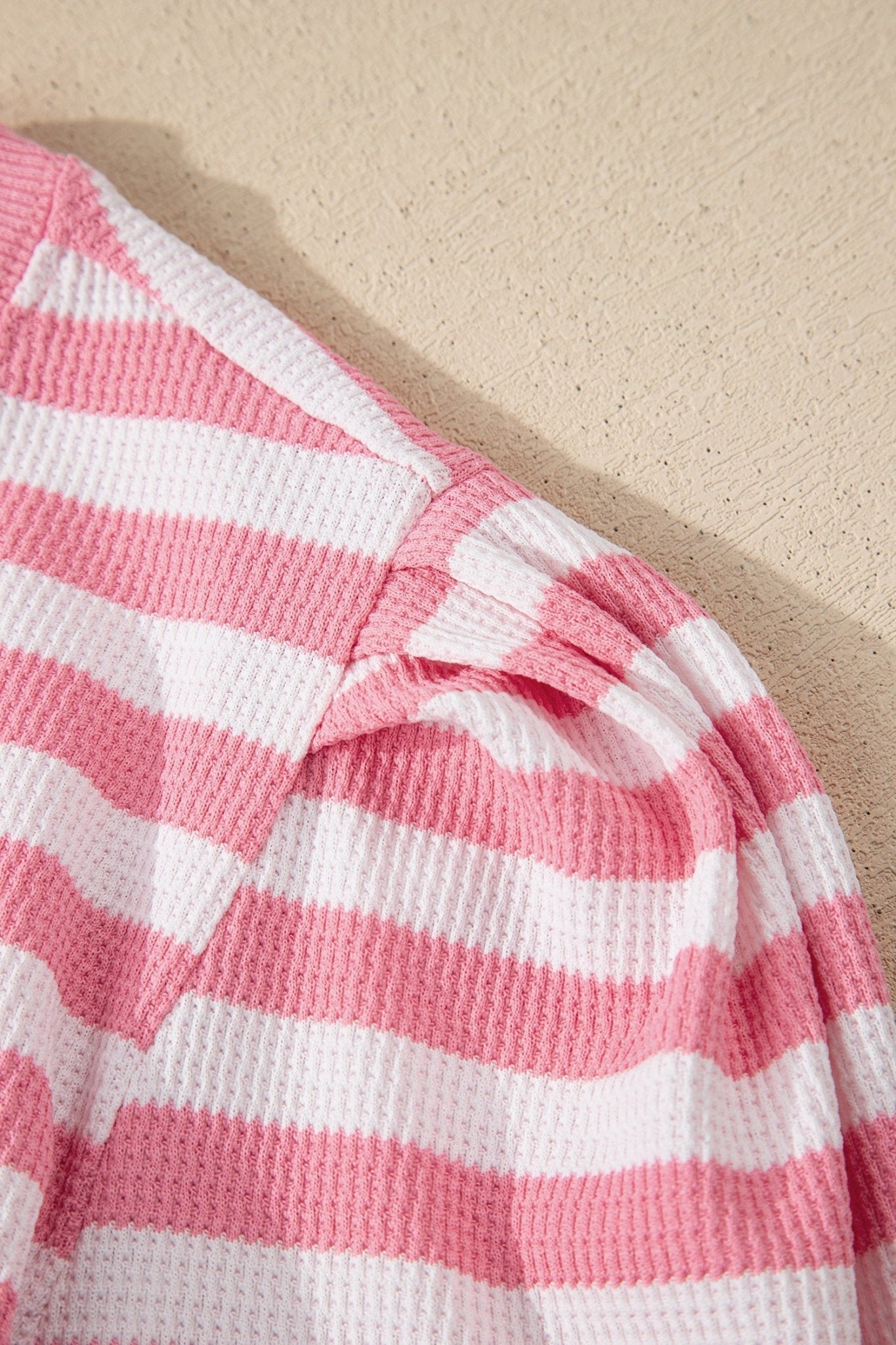 Stripe Puff Sleeve T-Shirt & Drawstring Shorts Set - Rooted & Reckless Co.