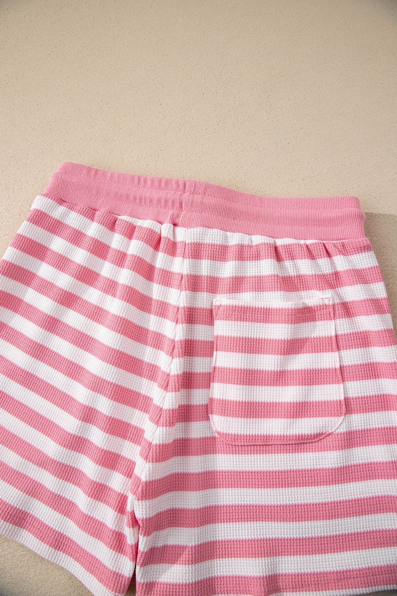Stripe Puff Sleeve T-Shirt & Drawstring Shorts Set - Rooted & Reckless Co.