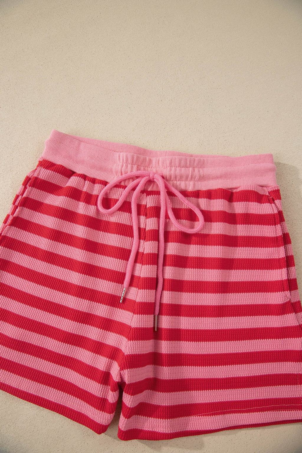 Stripe Puff Sleeve T-Shirt & Drawstring Shorts Set - Rooted & Reckless Co.