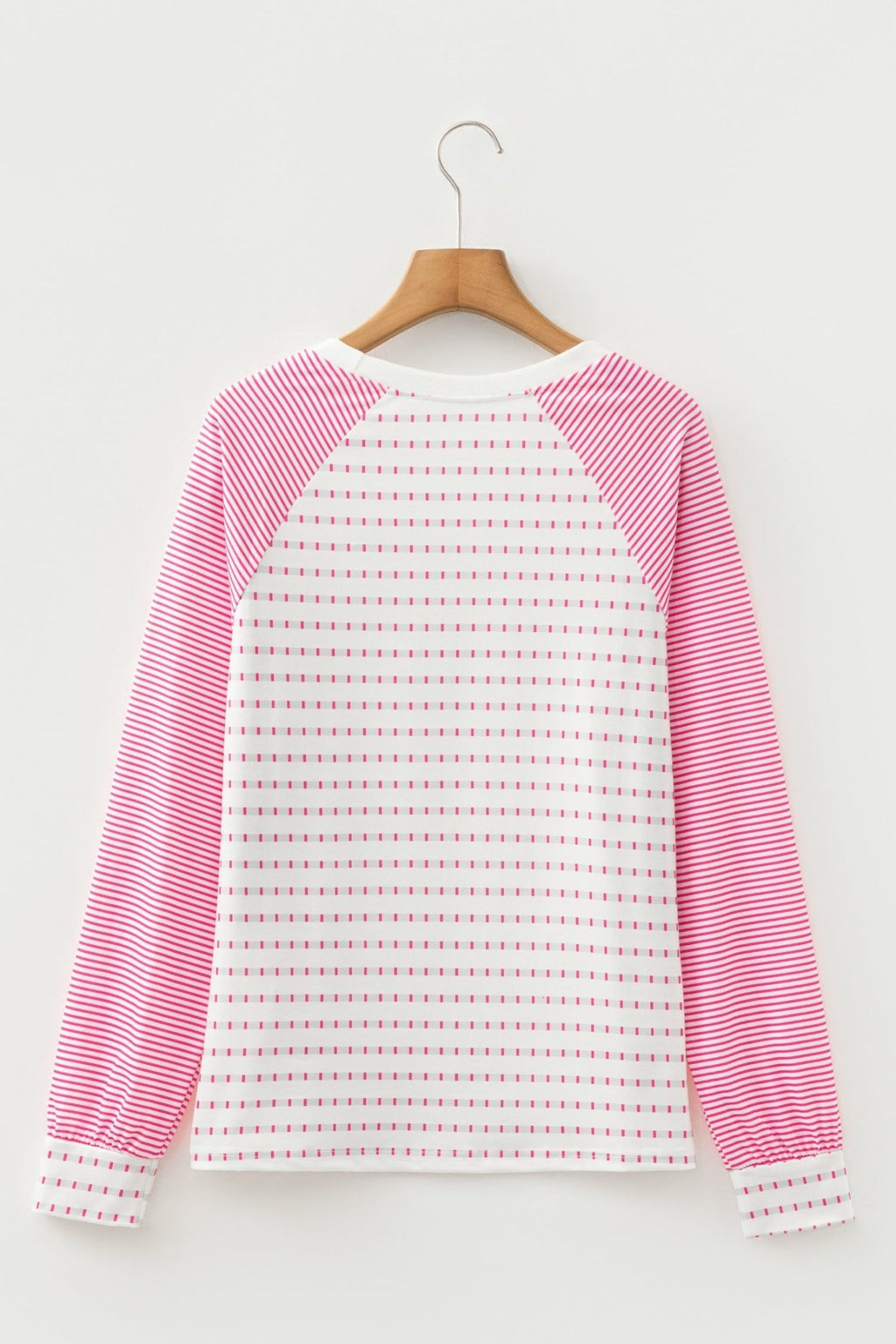 Stripe Raglan Patchwork Long Sleeve Top - Rooted & Reckless Co.