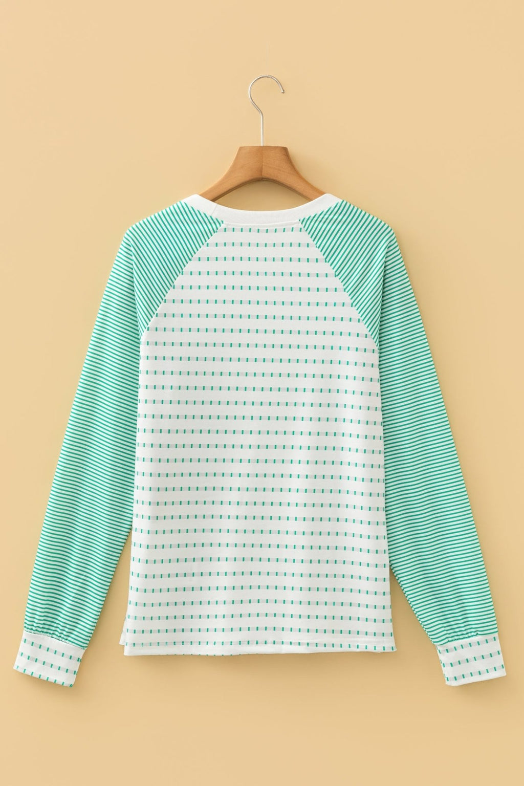 Stripe Raglan Patchwork Long Sleeve Top - Rooted & Reckless Co.