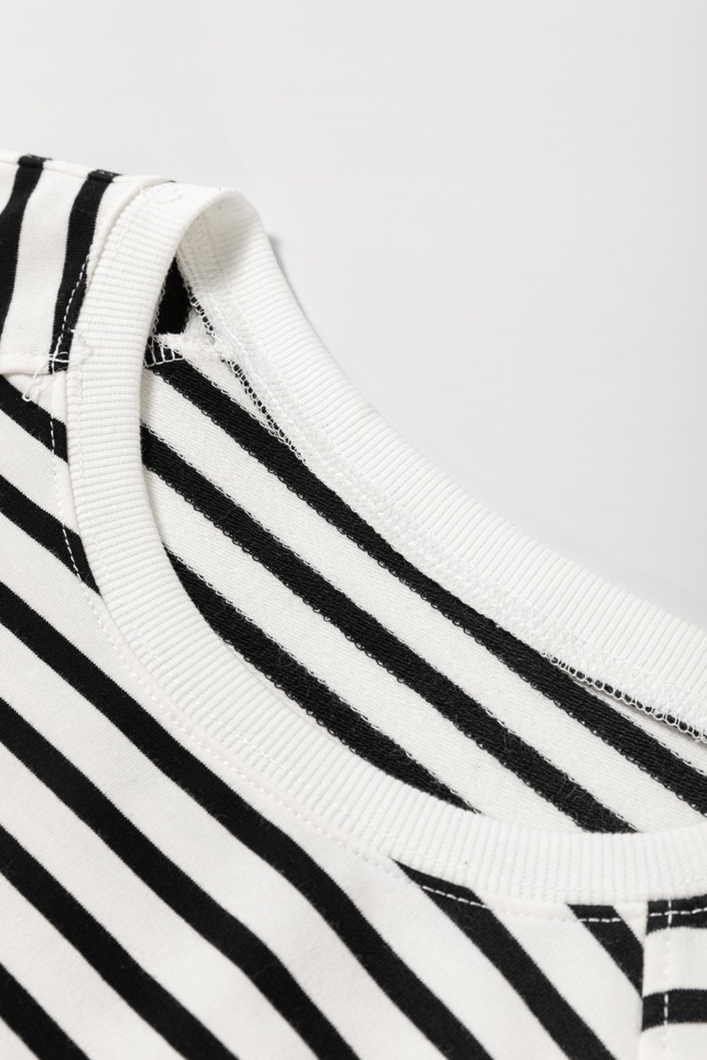 Stripe Raglan Sleeve Side Slit Sweatshirt - Rooted & Reckless Co.