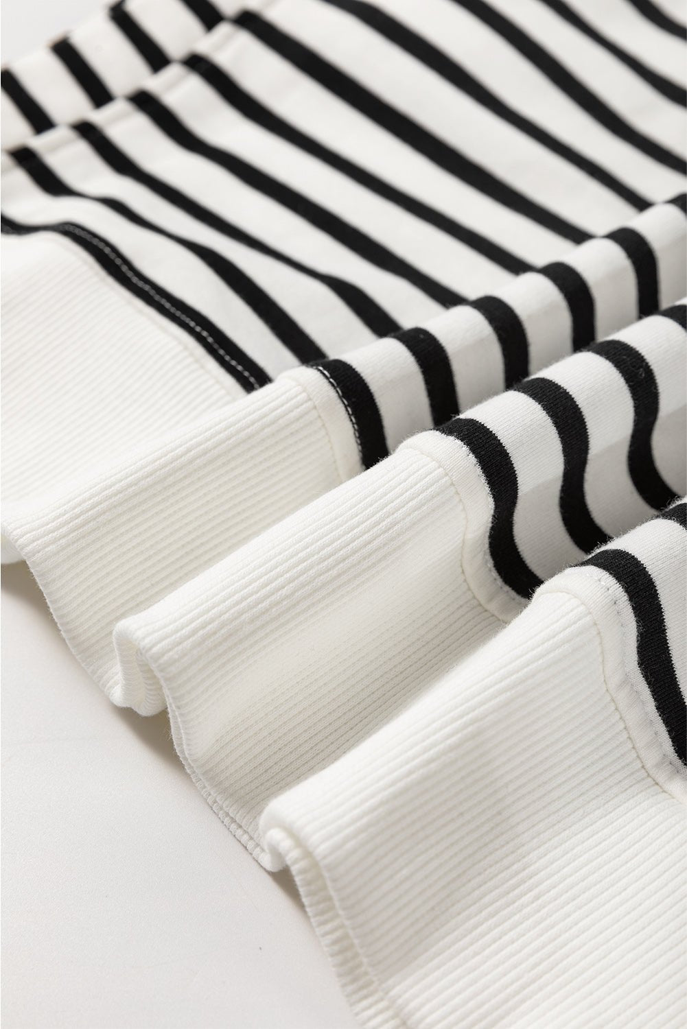 Stripe Raglan Sleeve Side Slit Sweatshirt - Rooted & Reckless Co.