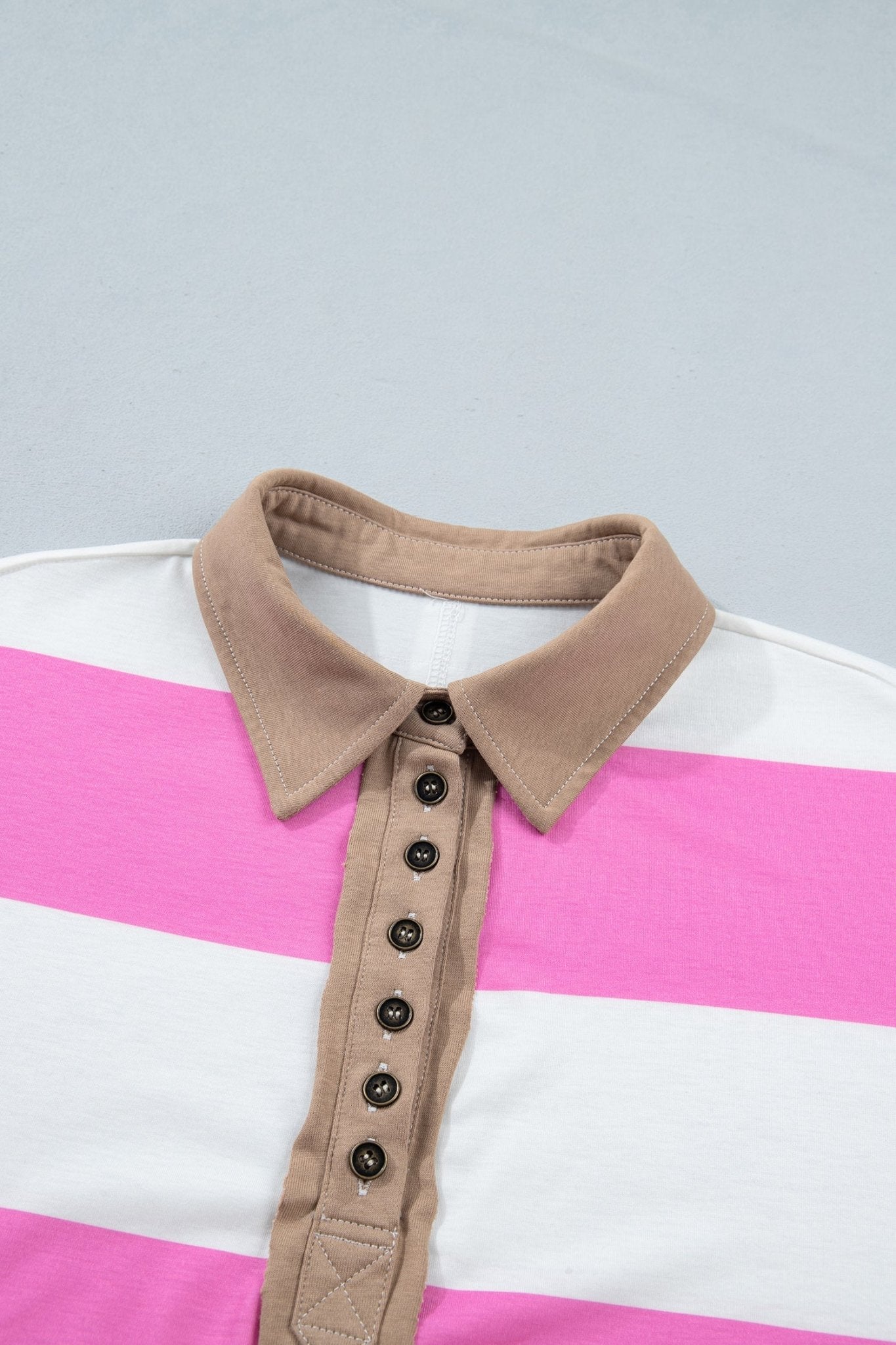 Stripe Raw Edge Polo Tee & Mini Skort Set - Rooted & Reckless Co.