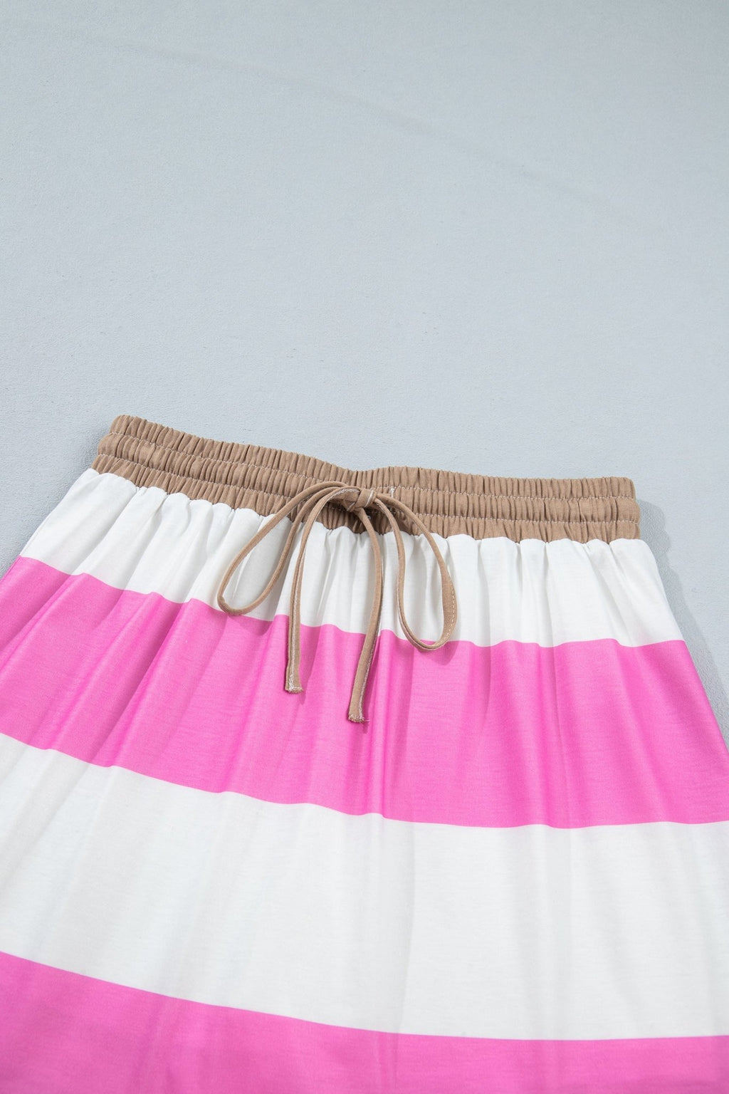 Stripe Raw Edge Polo Tee & Mini Skort Set - Rooted & Reckless Co.