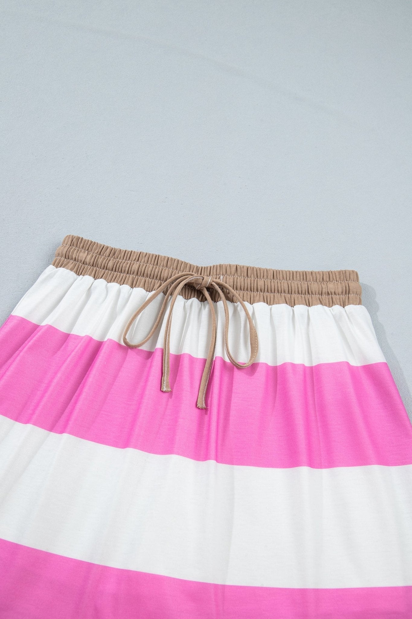 Stripe Raw Edge Polo Tee & Mini Skort Set - Rooted & Reckless Co.