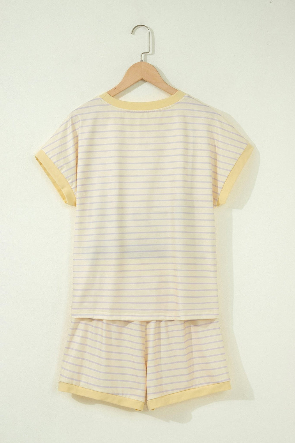 Stripe Relaxed Tee & Drawstring Shorts Set - Rooted & Reckless Co.