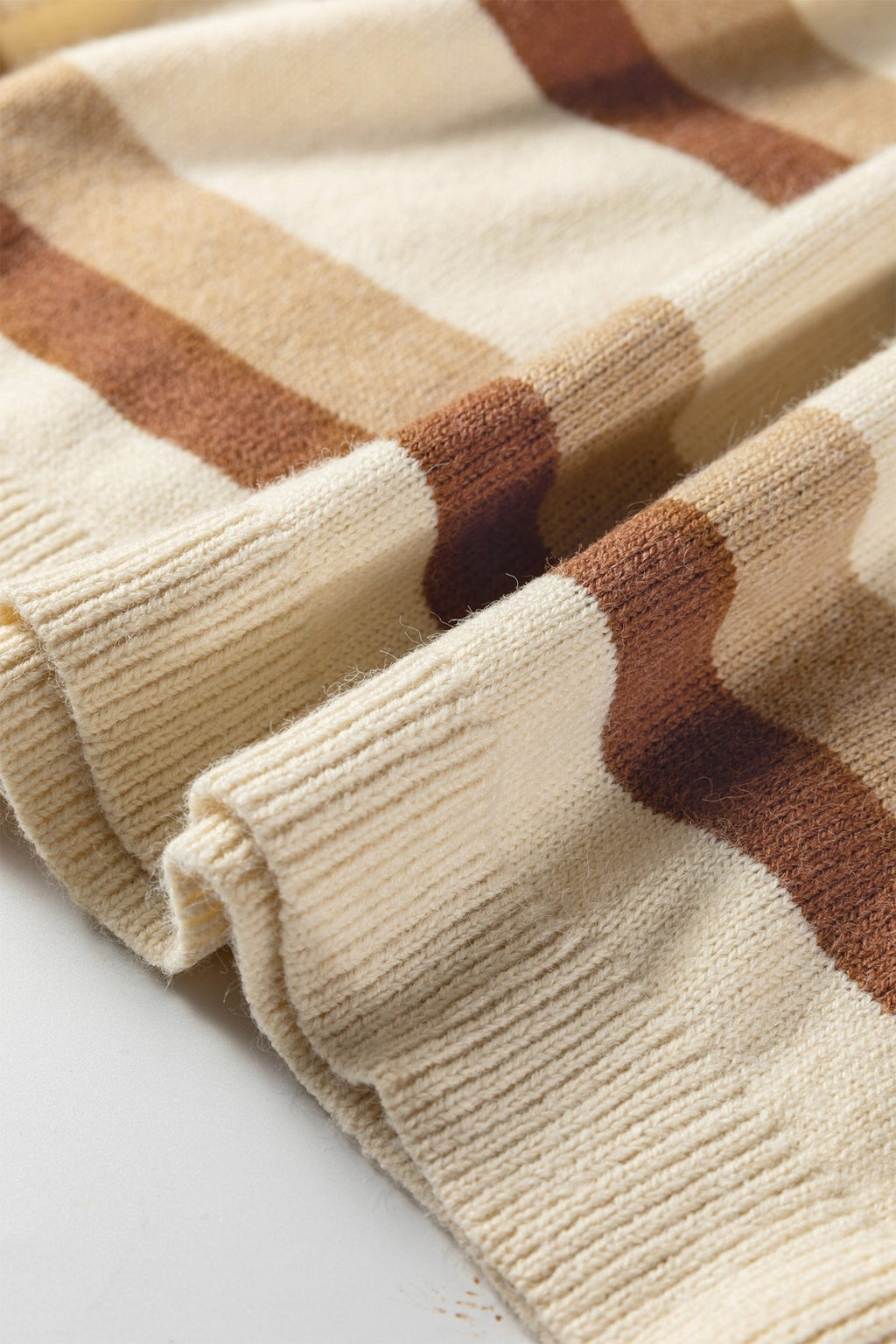 Stripe Reverse Seam Drop Shoulder Baggy Sweater - Rooted & Reckless Co.