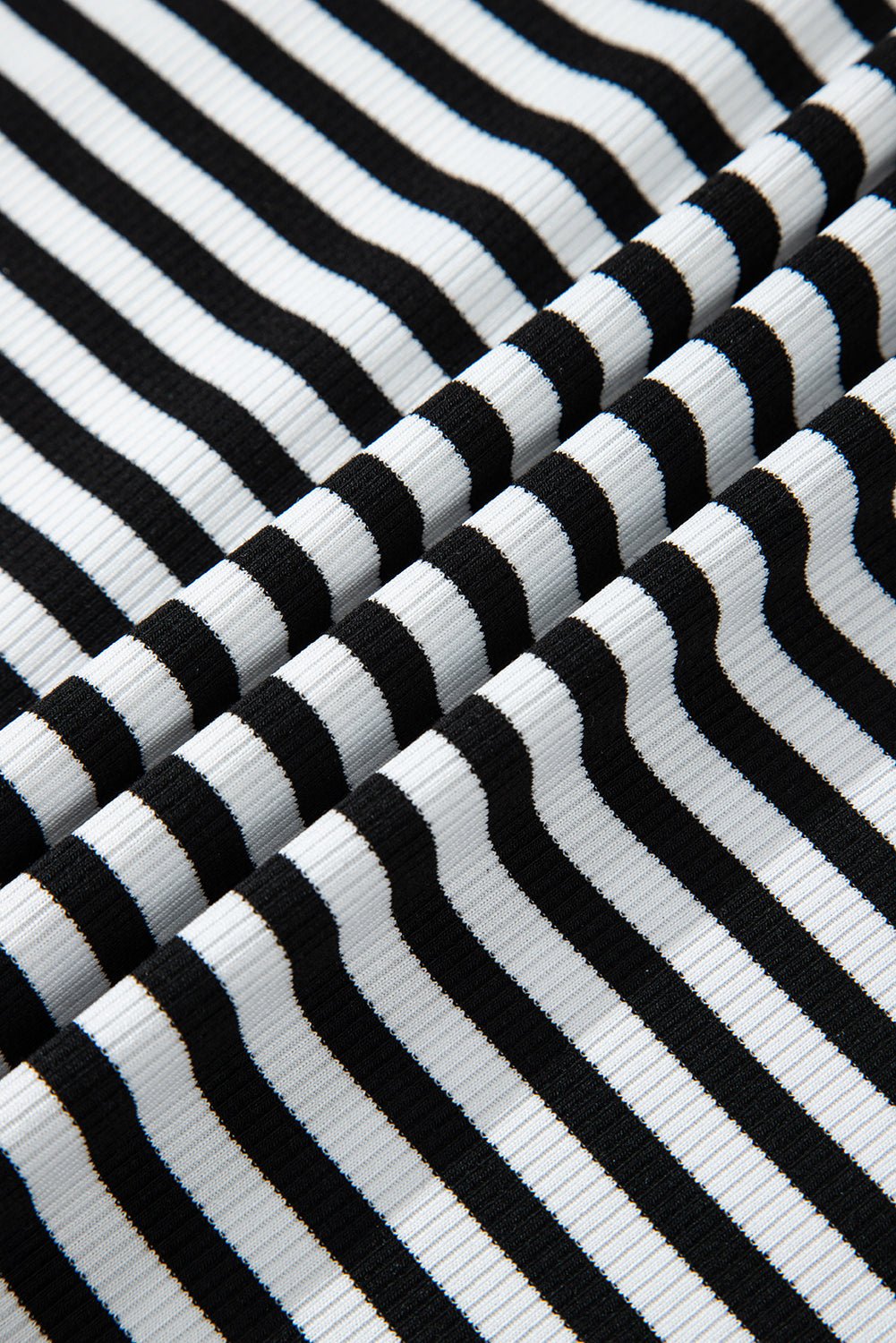 Stripe Ribbed Cap Sleeve Round Neck T-Shirt - Rooted & Reckless Co.