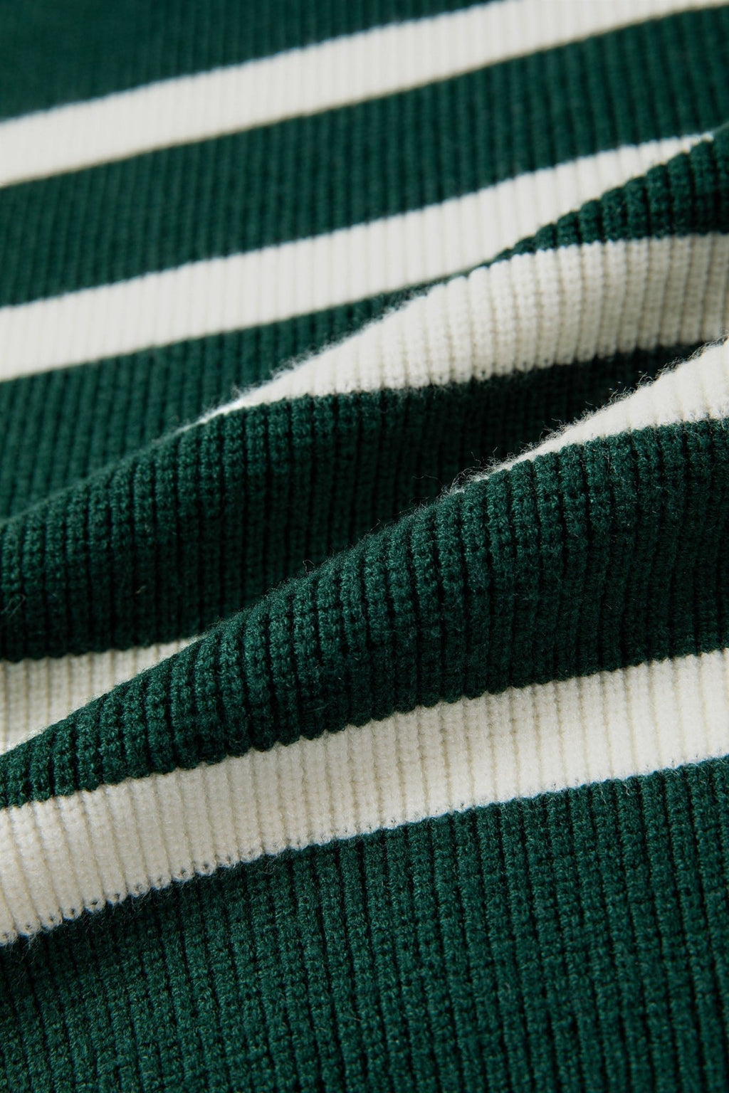 Stripe Ribbed Half-Zip Collar Sleeveless Sweater - Rooted & Reckless Co.