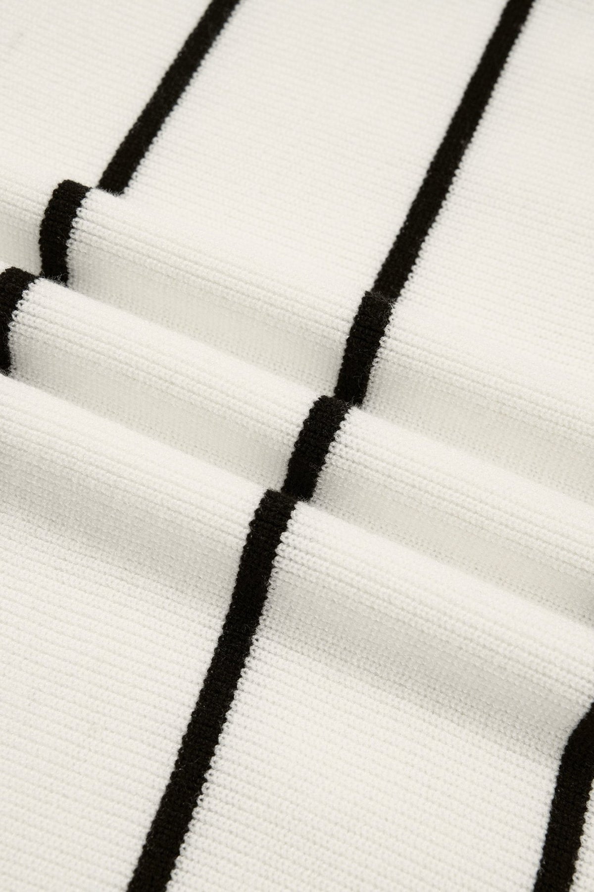 Stripe Ribbed Knit 3/4 Sleeve Sweater Tee - Rooted & Reckless Co.