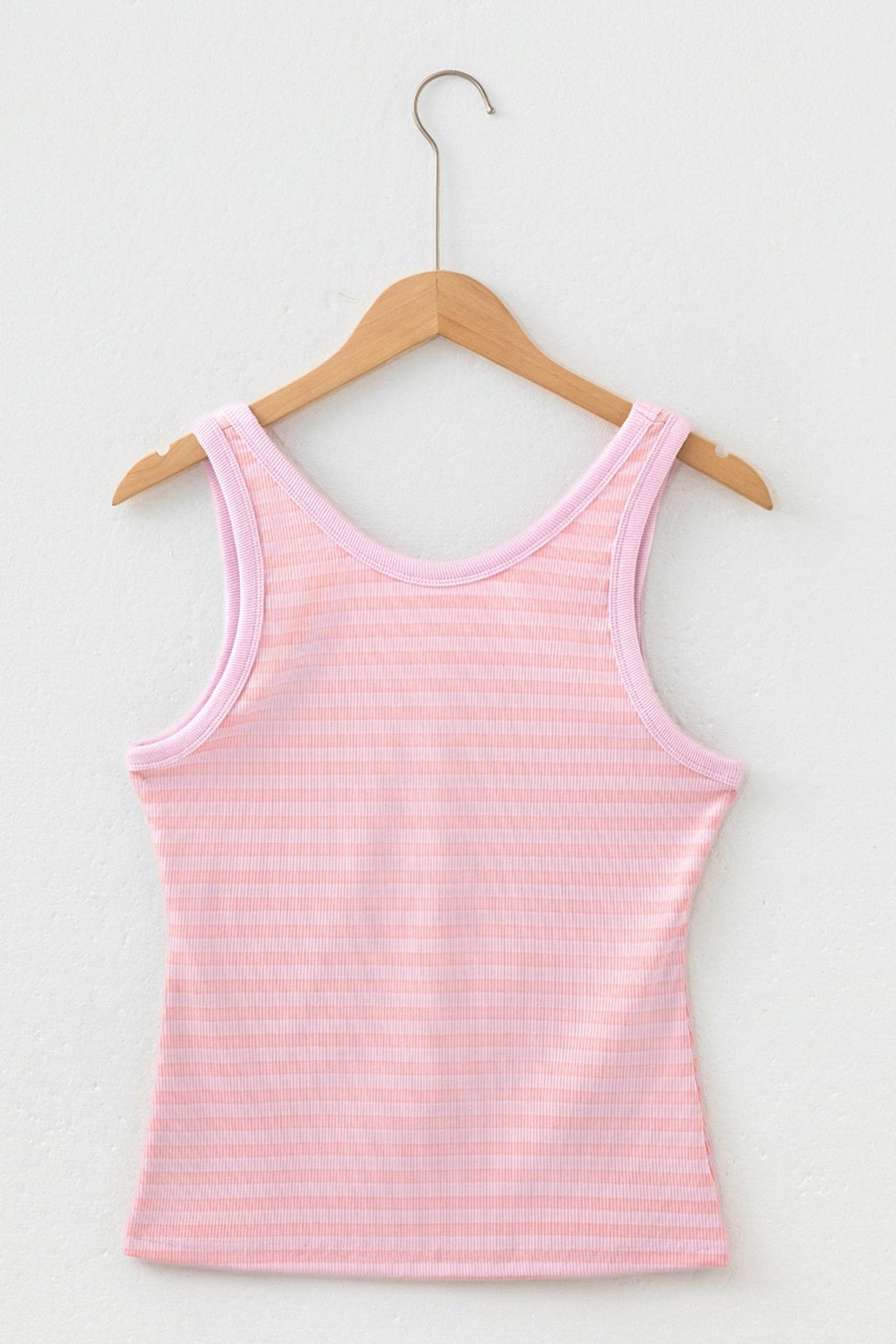 Stripe Ribbed Knit Sleeveless Tank Top - Rooted & Reckless Co.