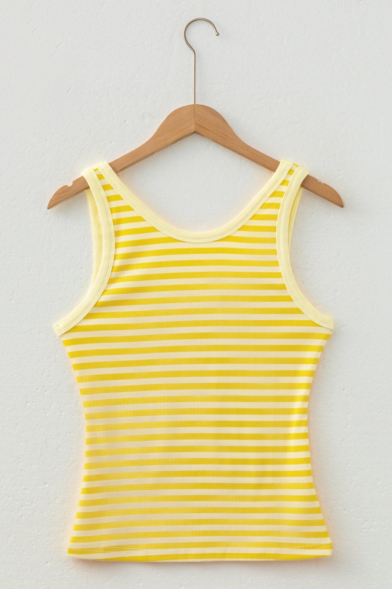 Stripe Ribbed Knit Sleeveless Tank Top - Rooted & Reckless Co.