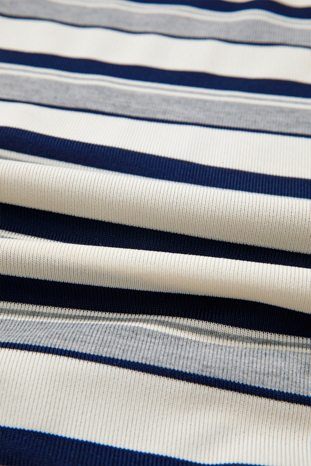 Stripe Ribbed Mock Neck Long Sleeve Sweatshirt - Rooted & Reckless Co.