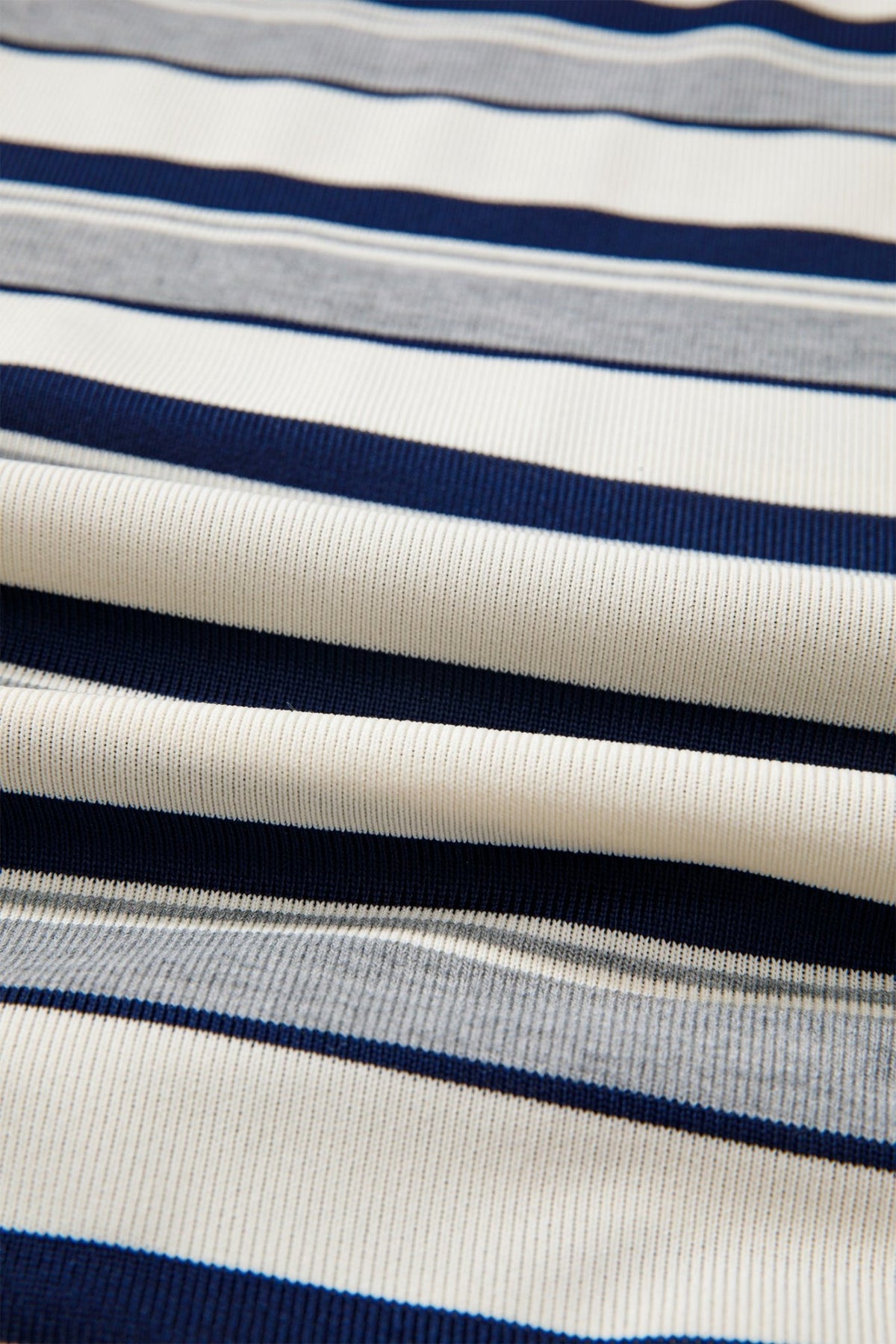 Stripe Ribbed Mock Neck Long Sleeve Sweatshirt - Rooted & Reckless Co.