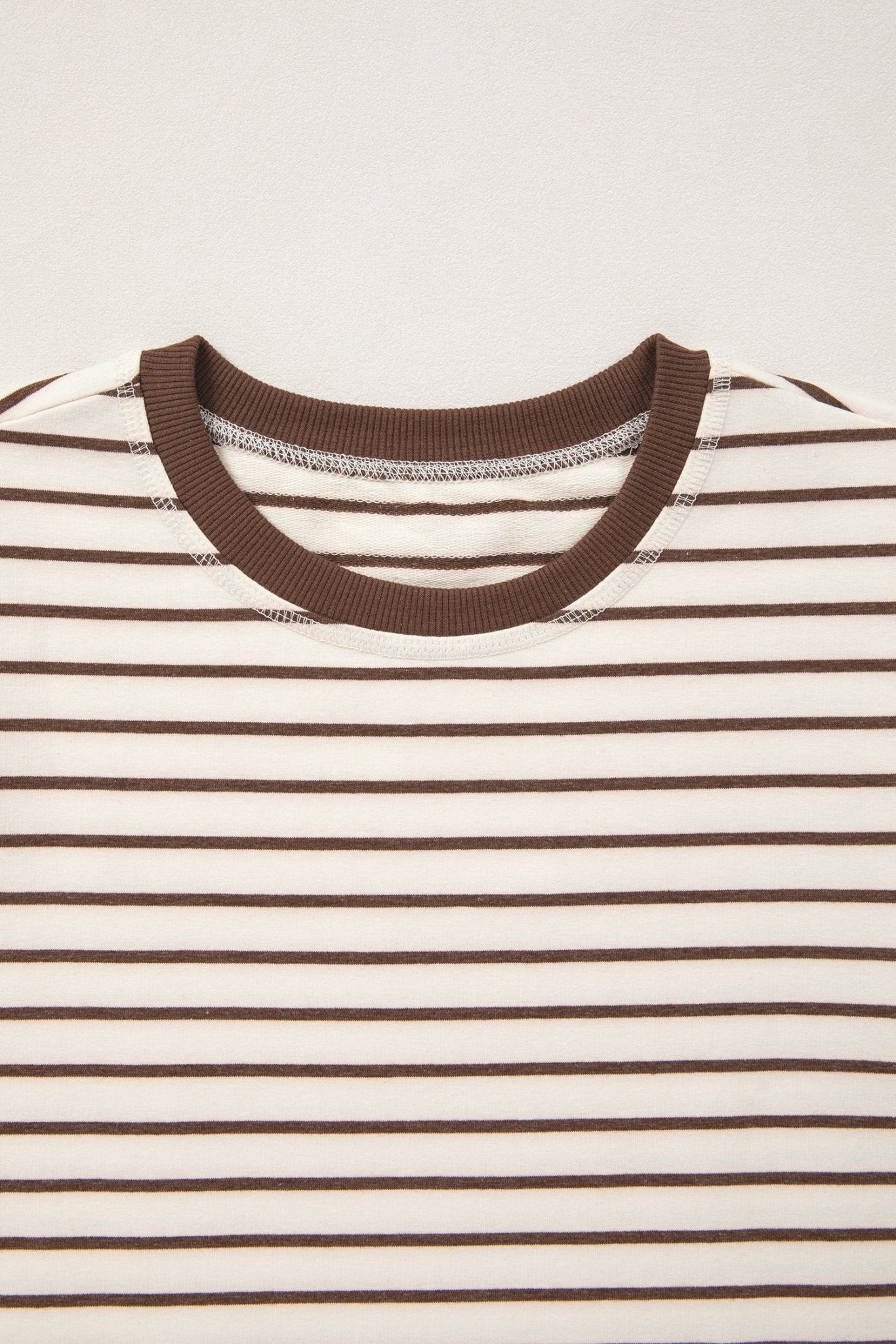 Stripe Ribbed Trim Round Neck Tank Top - Rooted & Reckless Co.