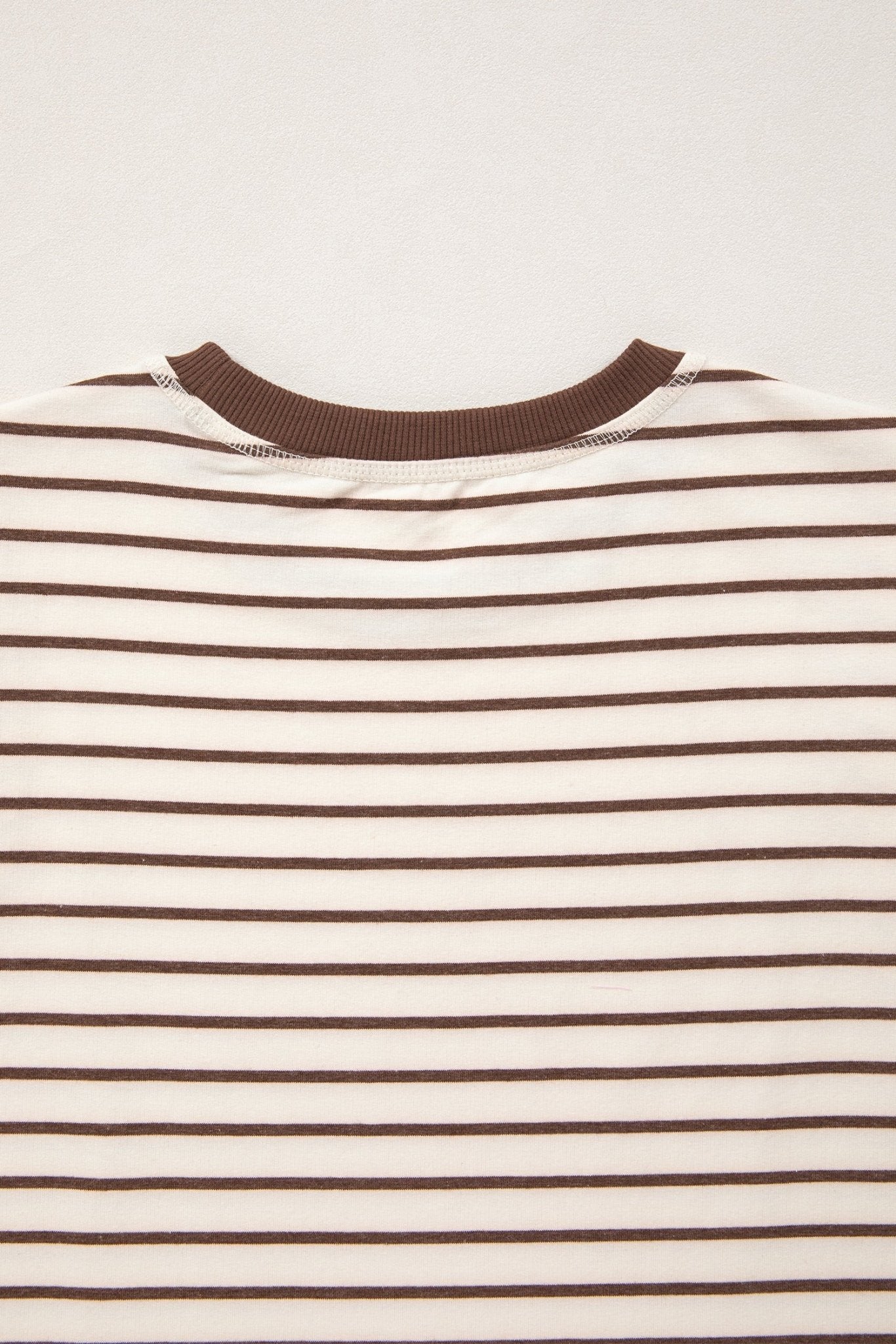 Stripe Ribbed Trim Round Neck Tank Top - Rooted & Reckless Co.
