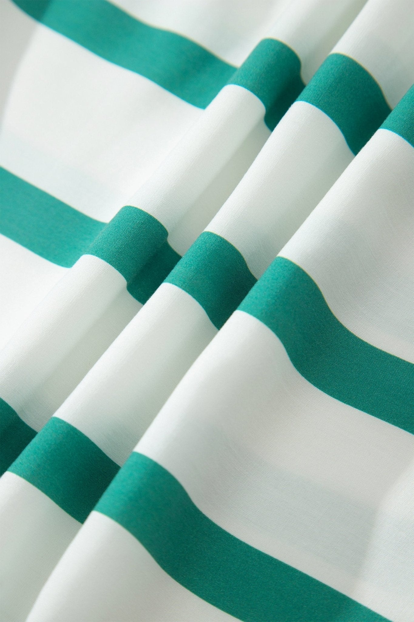 Stripe Ricrac Trim Notched Neck Midi Dress - Rooted & Reckless Co.