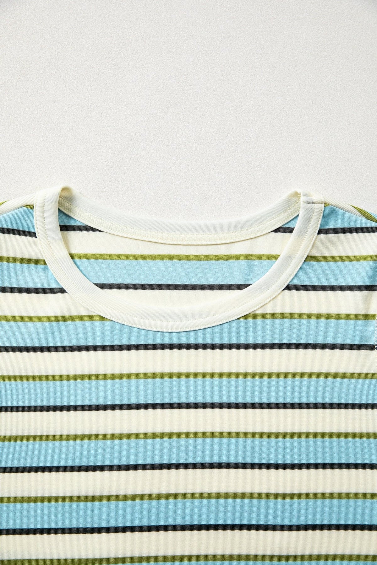 Stripe Round Neck Ribbed Knit Long Sleeve Top - Rooted & Reckless Co.