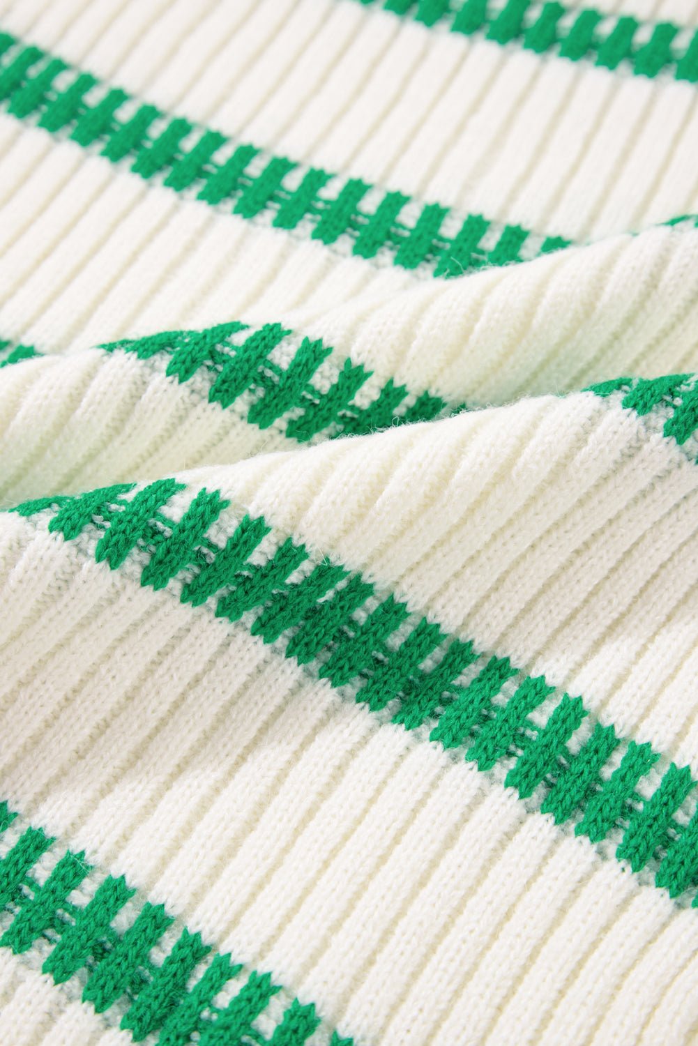 Stripe Round Neck Sleeveless Sweater Top - Rooted & Reckless Co.