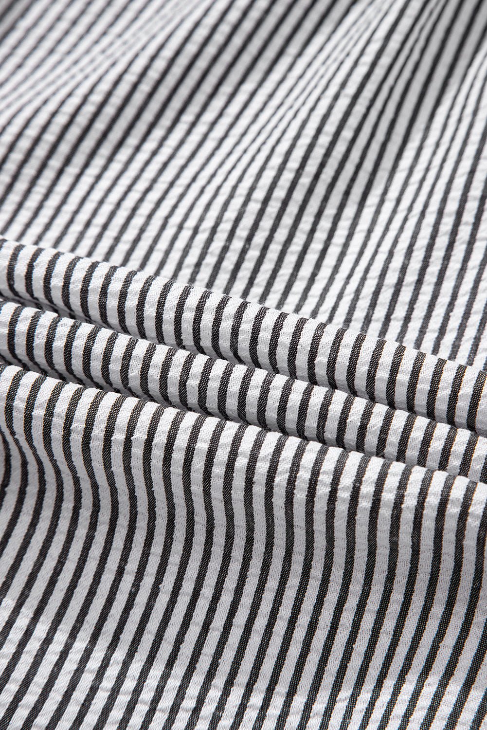 Stripe Ruffle Bubble Sleeve Shirt - Rooted & Reckless Co.