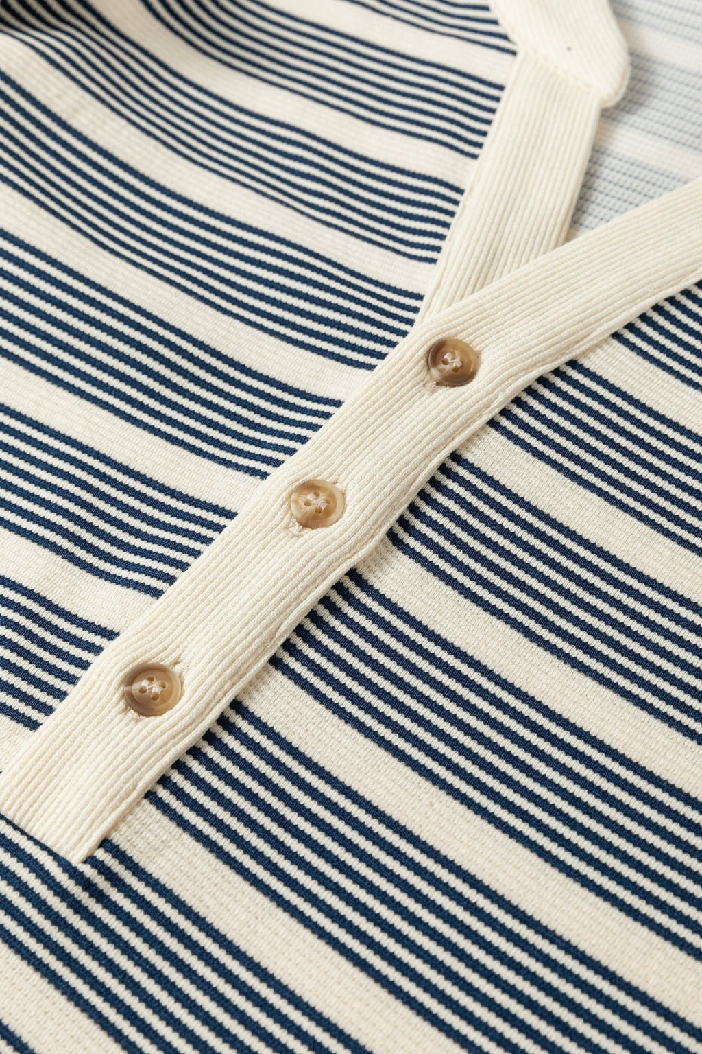 Stripe Ruffle Short Sleeve Contrast Trim Midi Dress - Rooted & Reckless Co.