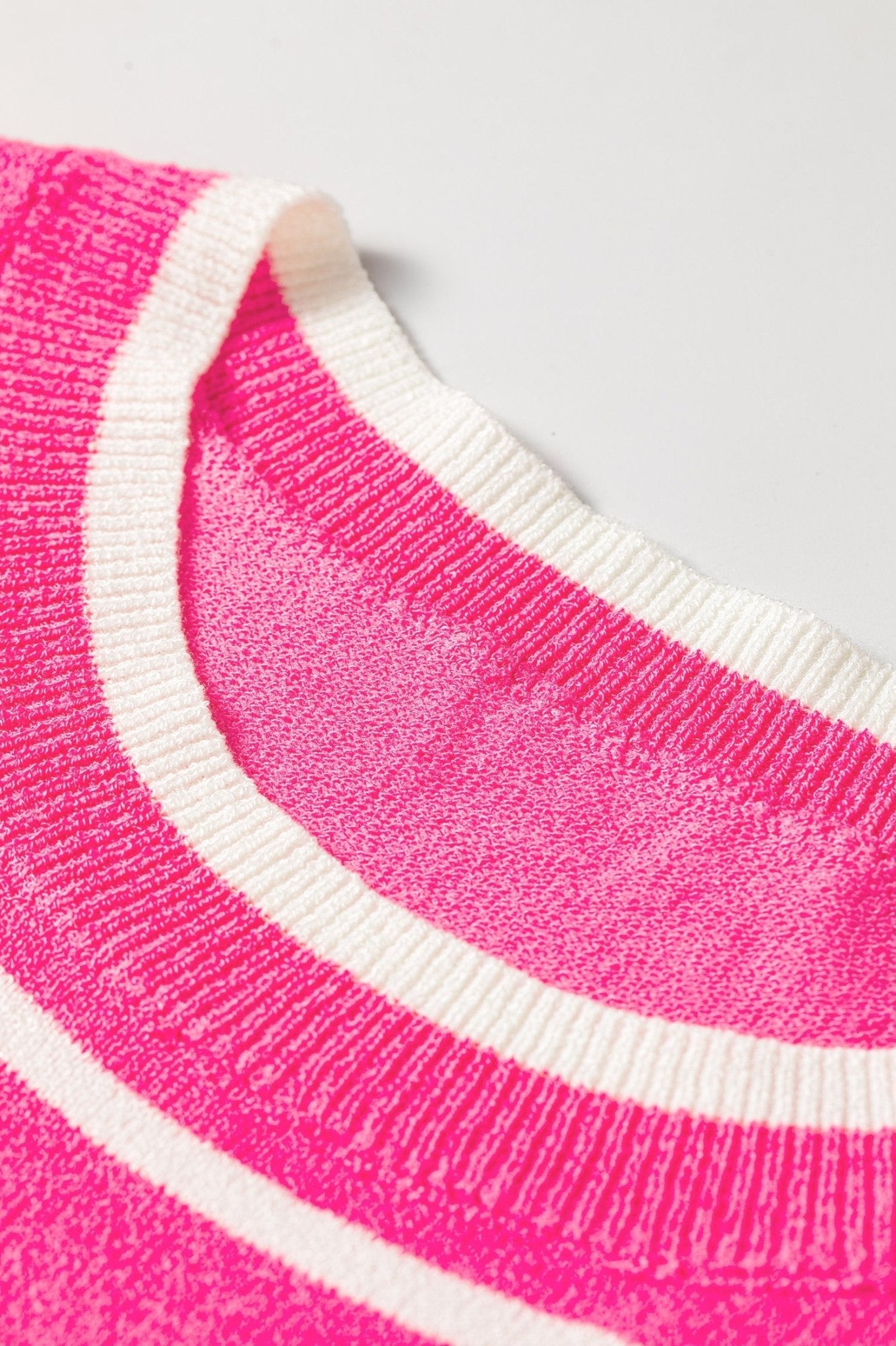 Stripe Ruffle Short Sleeve Knit Sweater - Rooted & Reckless Co.