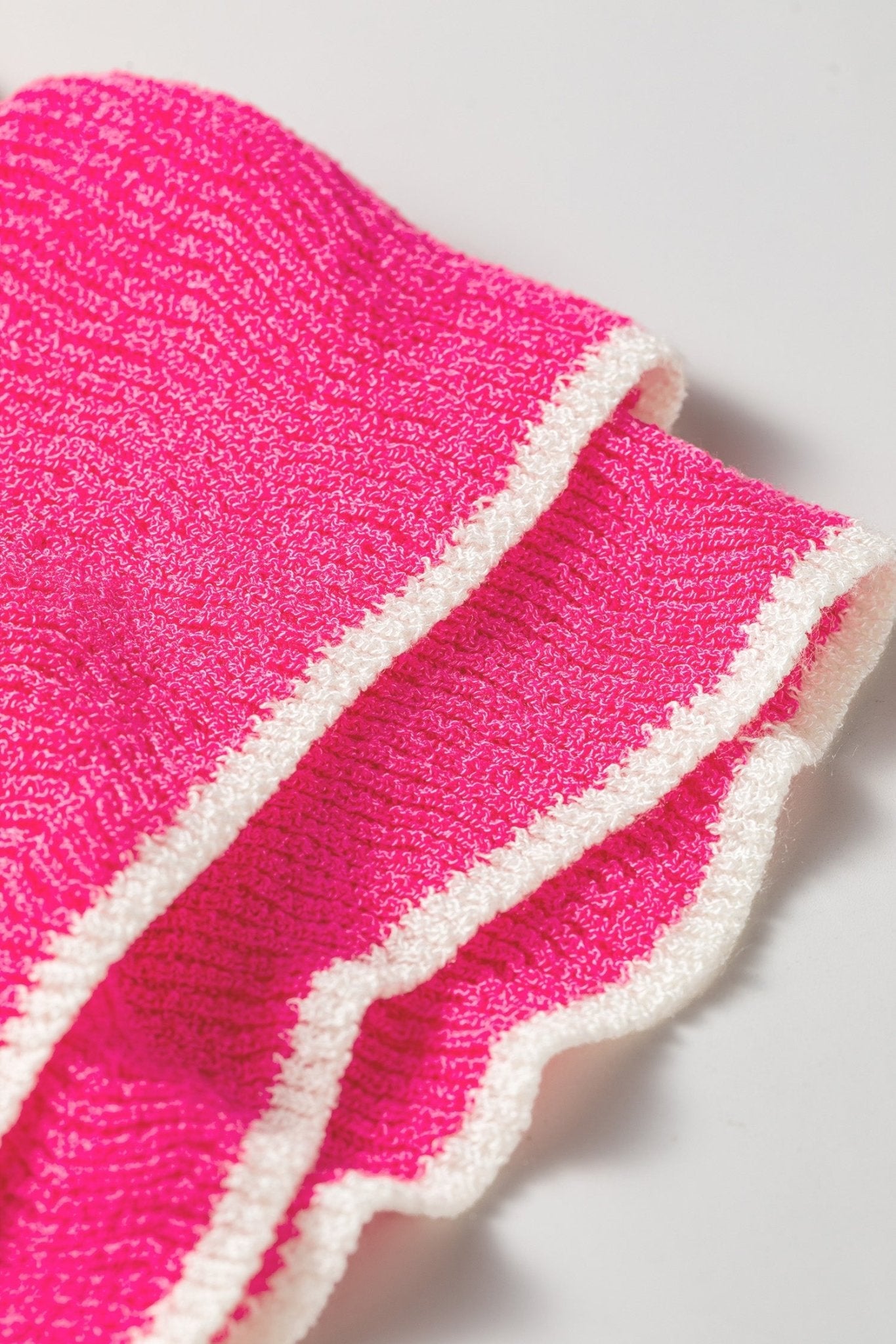 Stripe Ruffle Short Sleeve Knit Sweater - Rooted & Reckless Co.