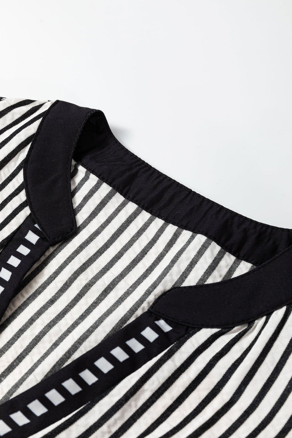 Stripe Ruffle Short Sleeve V-Neck Midi Dress - Rooted & Reckless Co.