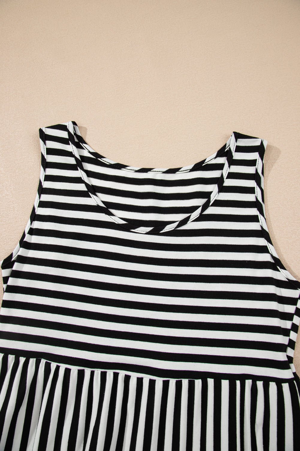 Stripe Scoop Neck Sleeveless Mini Dress - Rooted & Reckless Co.