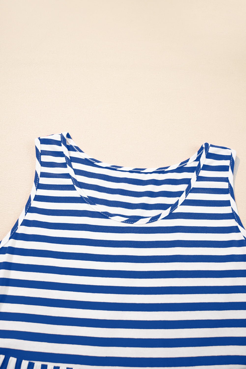 Stripe Scoop Neck Sleeveless Mini Dress - Rooted & Reckless Co.