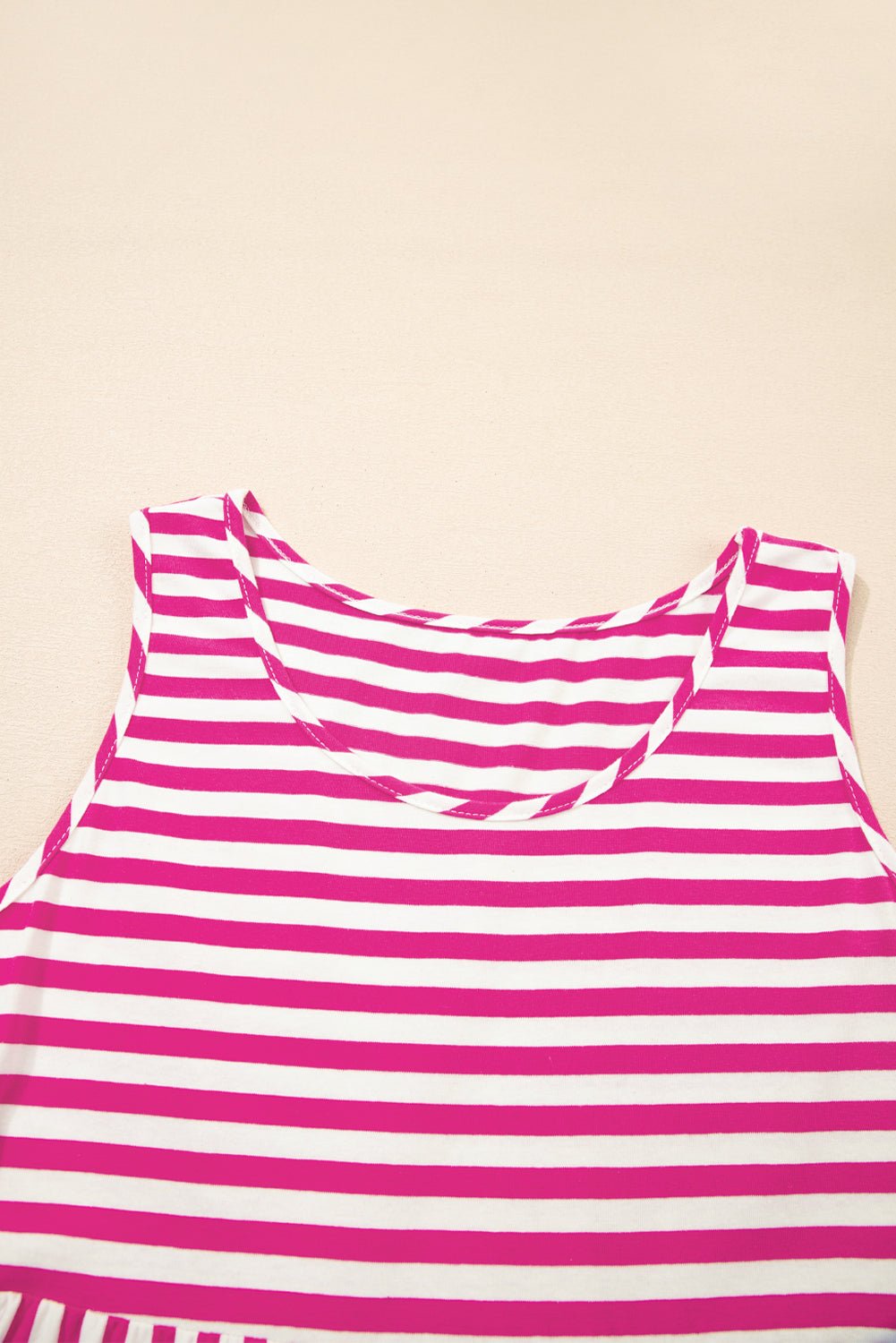 Stripe Scoop Neck Sleeveless Mini Dress - Rooted & Reckless Co.
