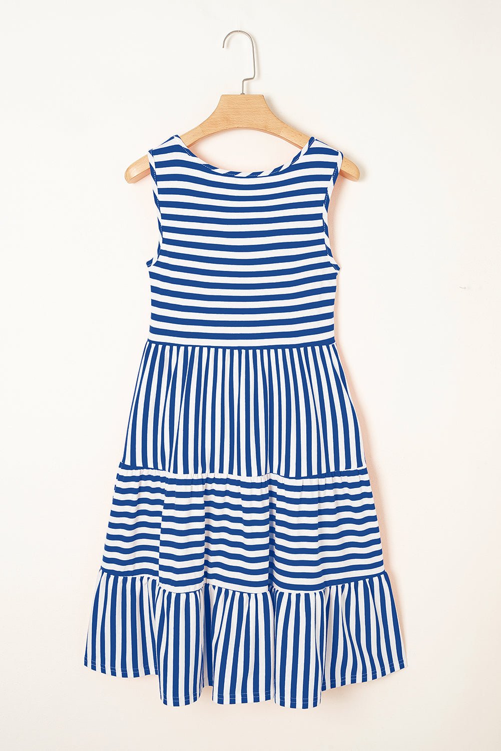 Stripe Scoop Neck Sleeveless Mini Dress - Rooted & Reckless Co.