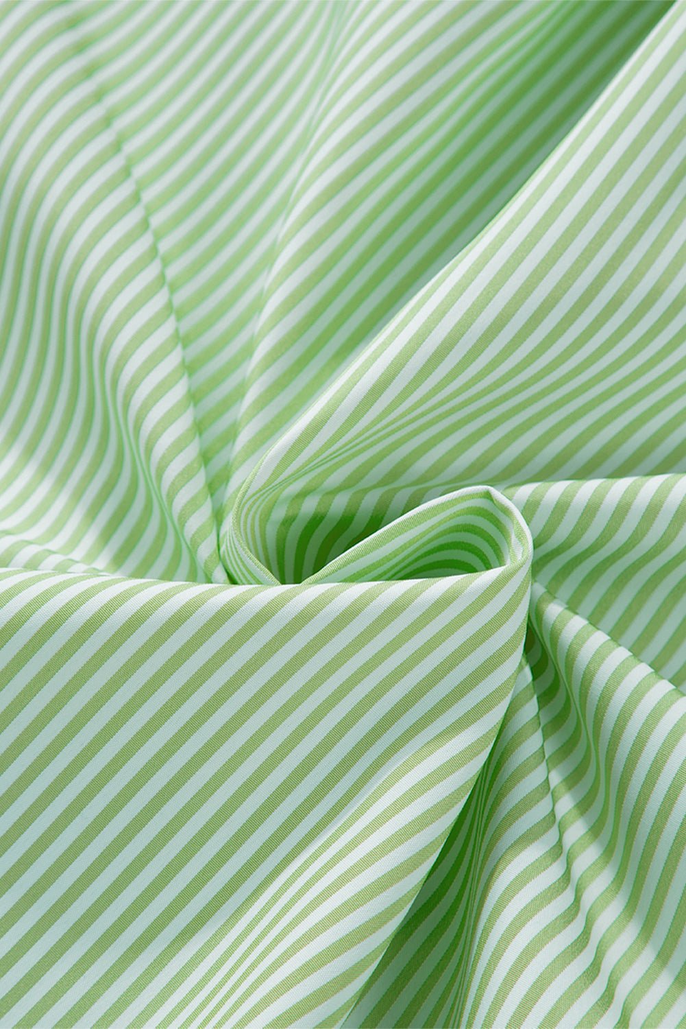 Stripe Shirred Cuff Button-Up Shirt - Rooted & Reckless Co.
