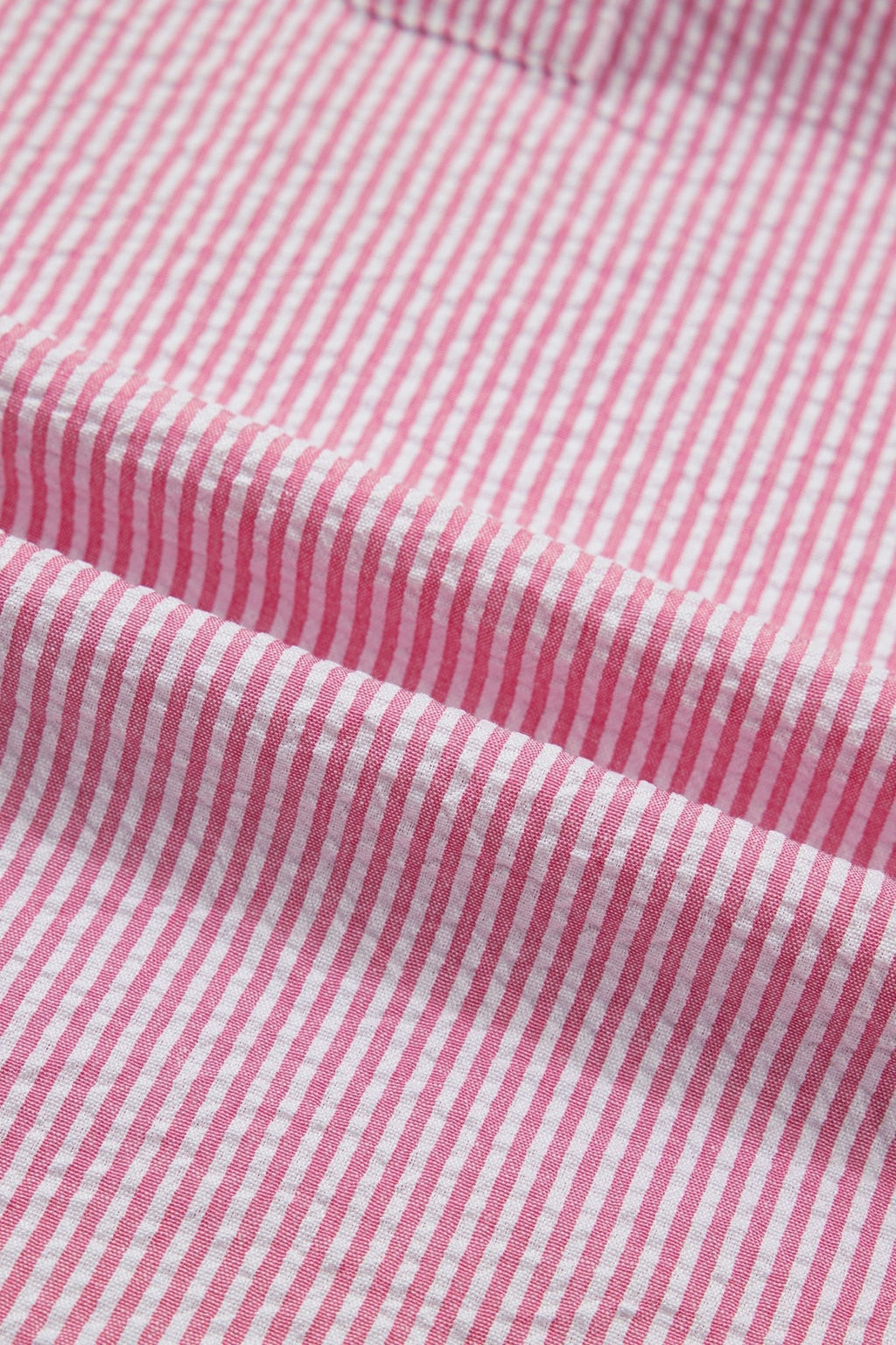 Stripe Short Bubble Sleeve Split V-Neck Blouse - Rooted & Reckless Co.