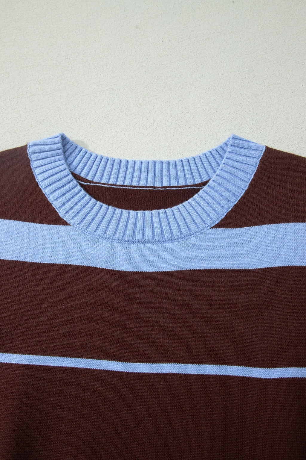 Stripe Short Sleeve Round Neck Knit Top - Rooted & Reckless Co.