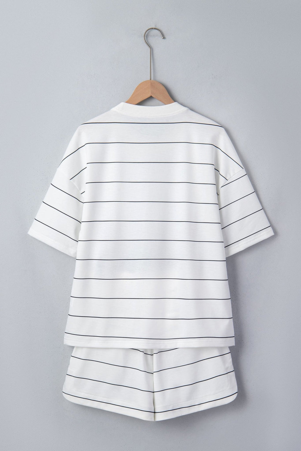 Stripe Short Sleeve Tee & Drawstring Shorts Set - Rooted & Reckless Co.