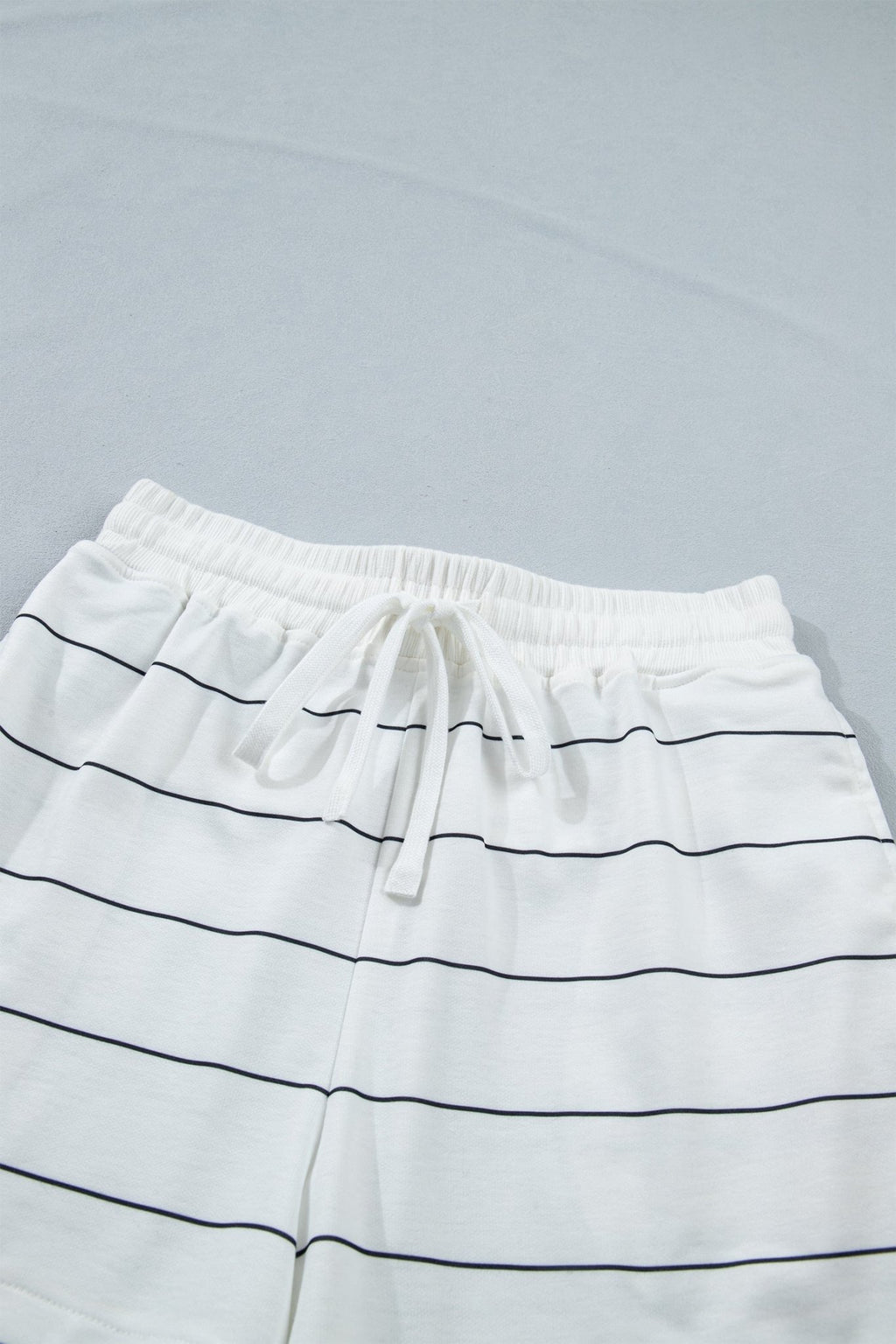 Stripe Short Sleeve Tee & Drawstring Shorts Set - Rooted & Reckless Co.