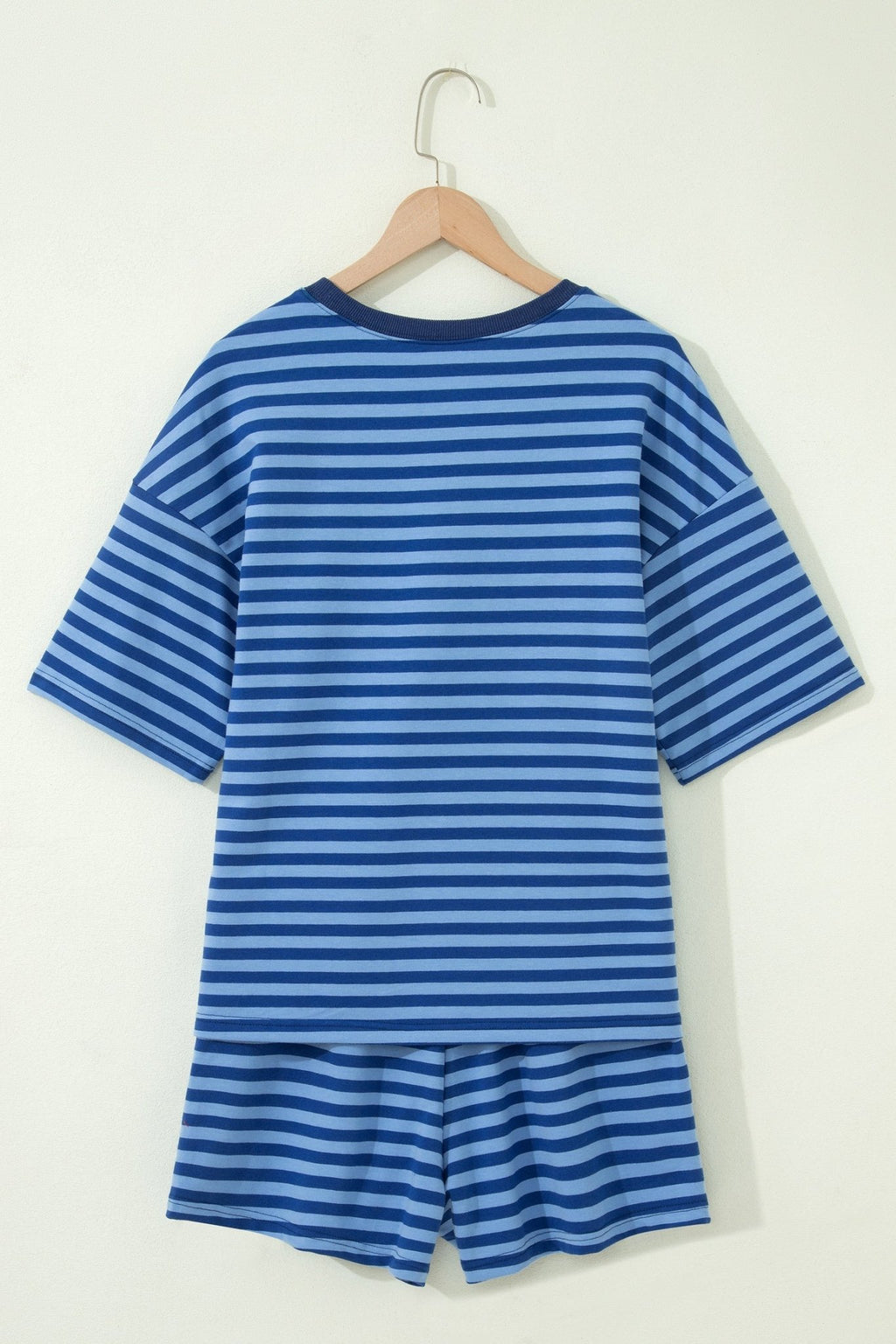 Stripe Short Sleeve Top & High Waist Short Set - Rooted & Reckless Co.