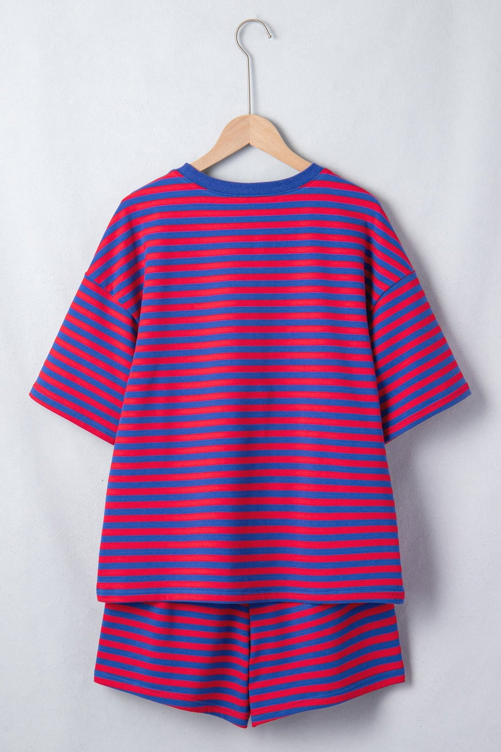 Stripe Short Sleeve Top & High Waist Short Set - Rooted & Reckless Co.