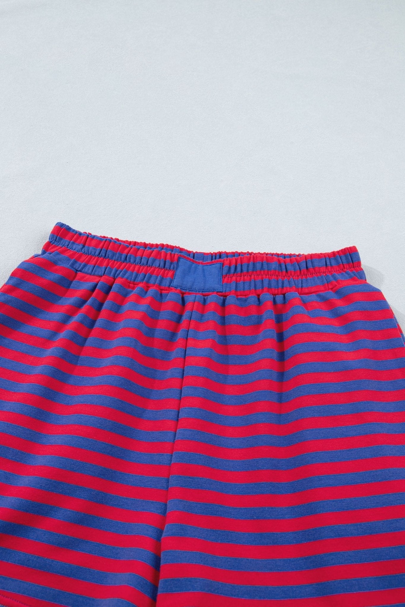 Stripe Short Sleeve Top & High Waist Short Set - Rooted & Reckless Co.