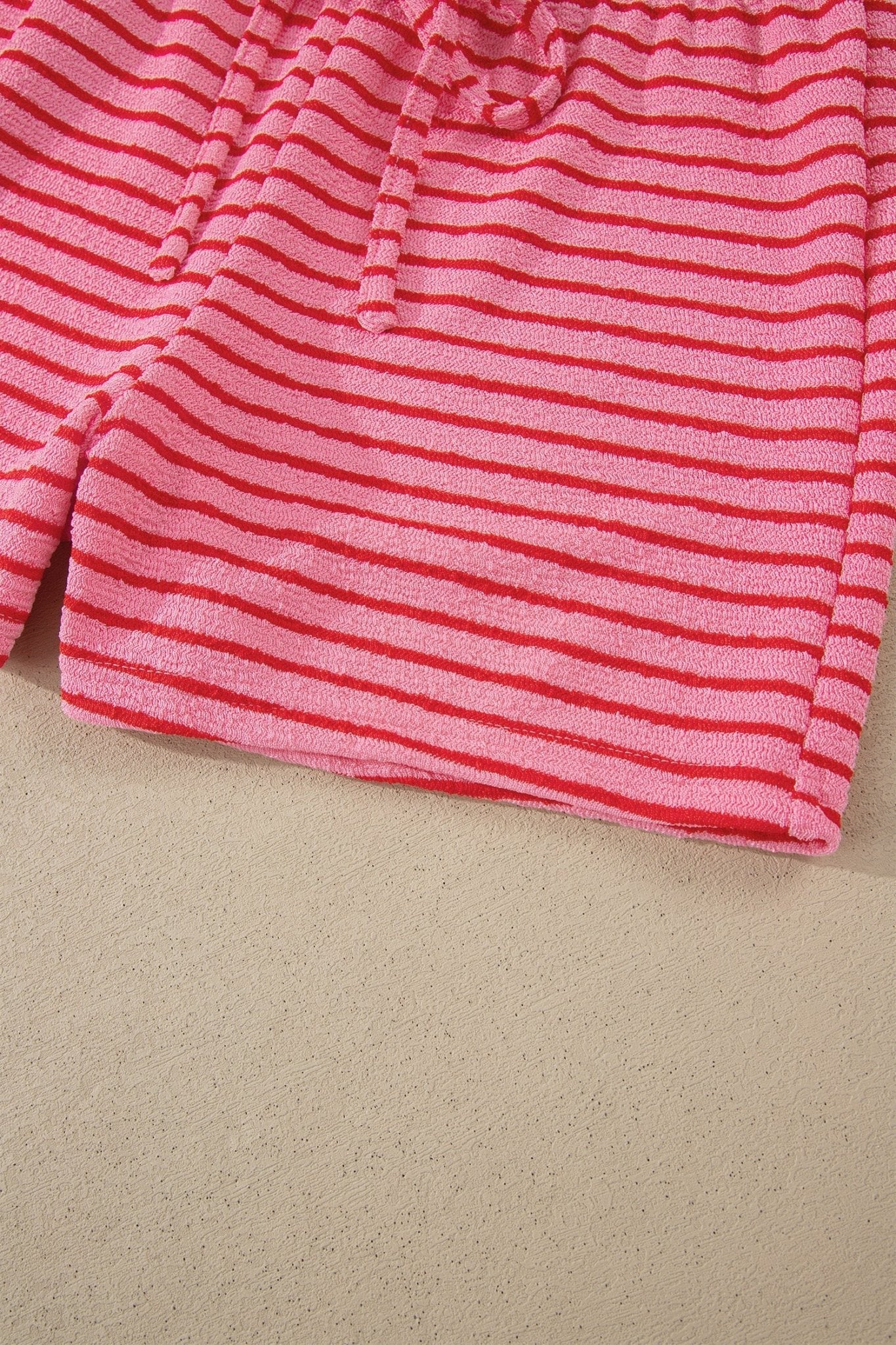 Stripe Side Split Tee & Drawstring Shorts Set - Rooted & Reckless Co.