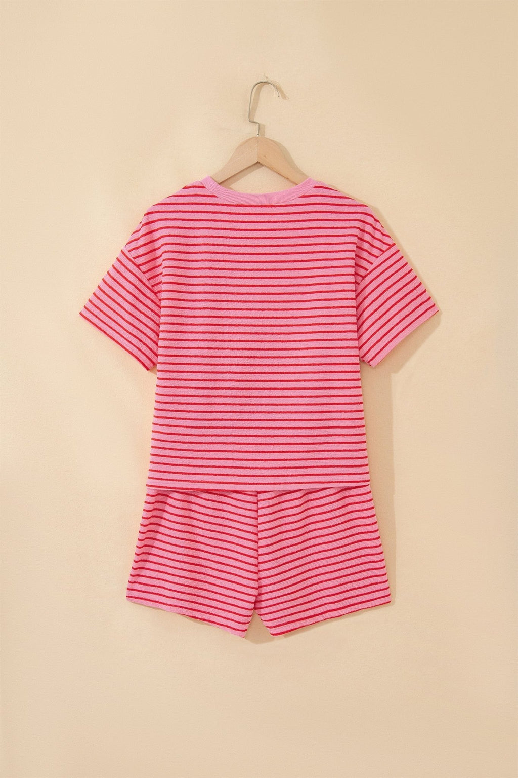 Stripe Side Split Tee & Drawstring Shorts Set - Rooted & Reckless Co.