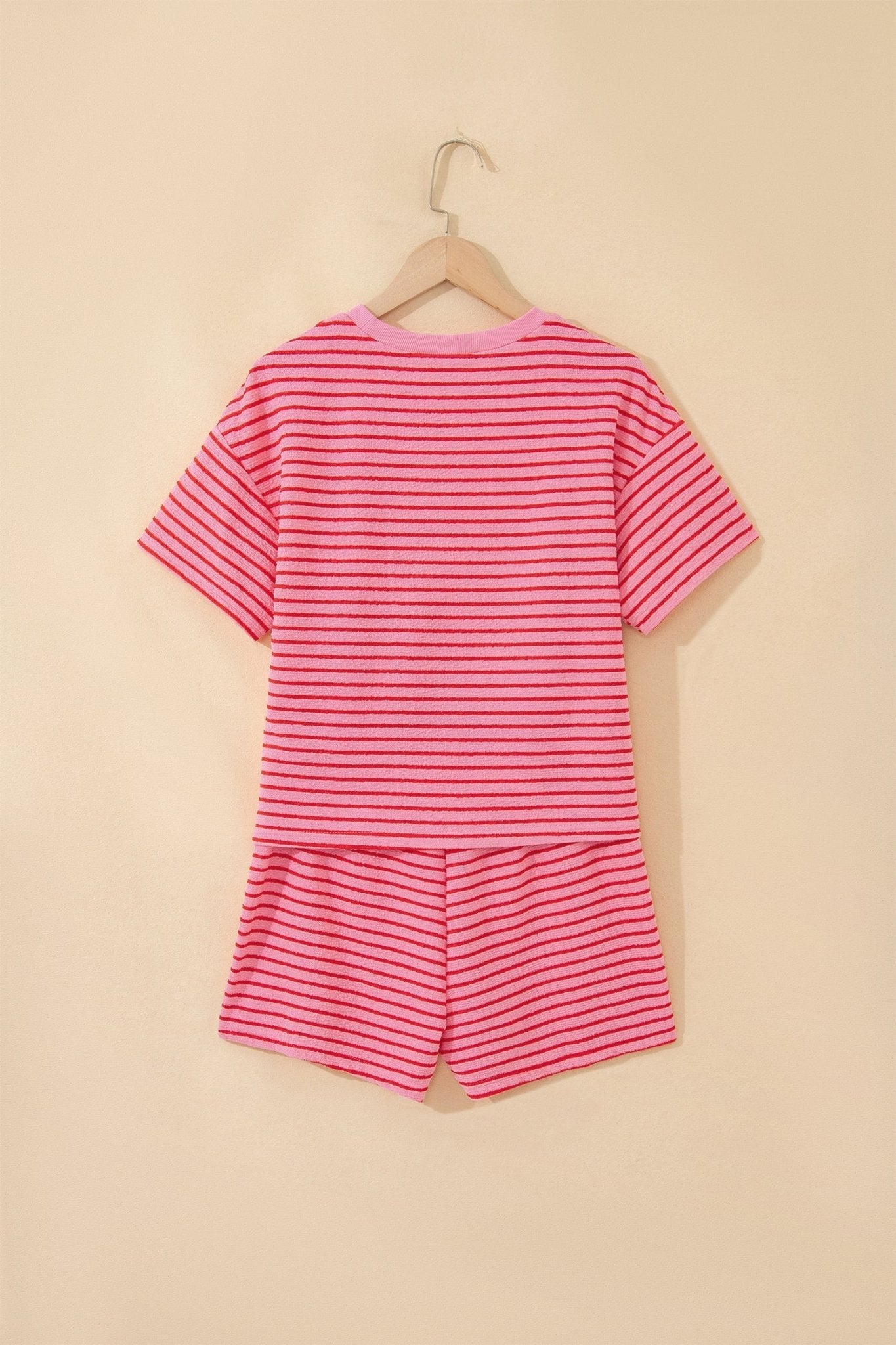 Stripe Side Split Tee & Drawstring Shorts Set - Rooted & Reckless Co.