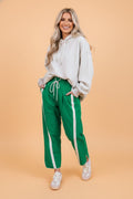 Stripe Smocked Waist Drawstring Cropped Pants - Rooted & Reckless Co.