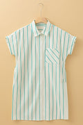 Stripe St. Patrick's Day Short Sleeve Mini Dress - Rooted & Reckless Co.