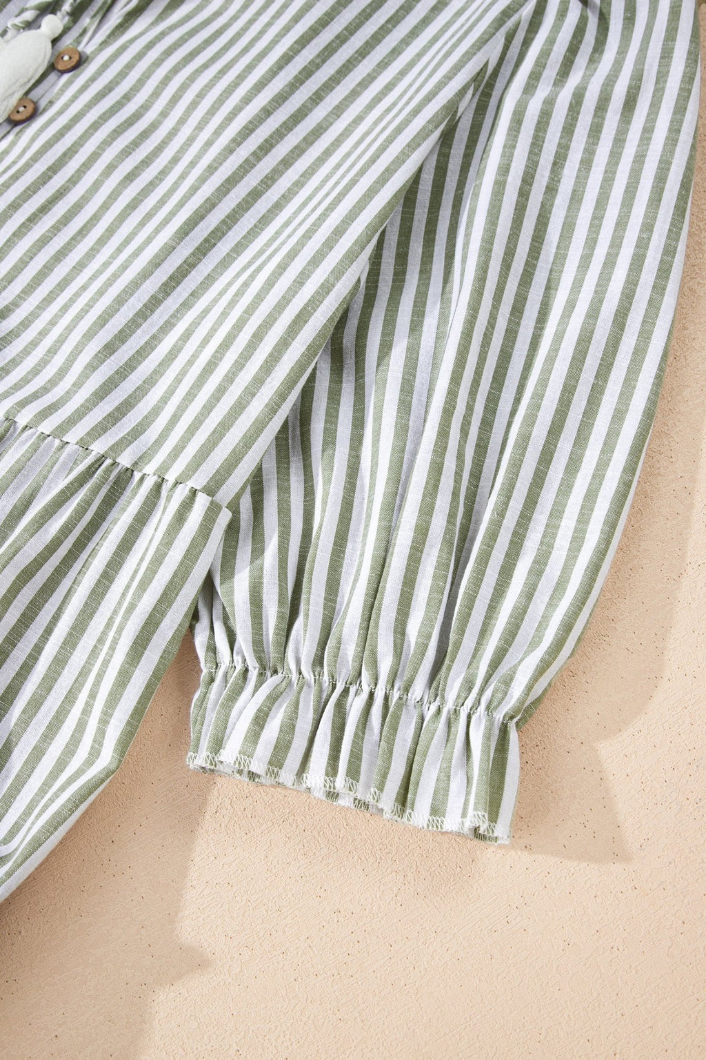 Stripe Tassel Tie-Neck Ruffle Tiered Dress - Rooted & Reckless Co.