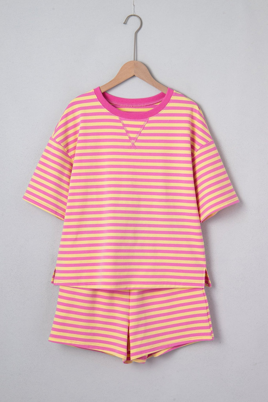 Stripe Terry Knit Top & Shorts Set - Rooted & Reckless Co.