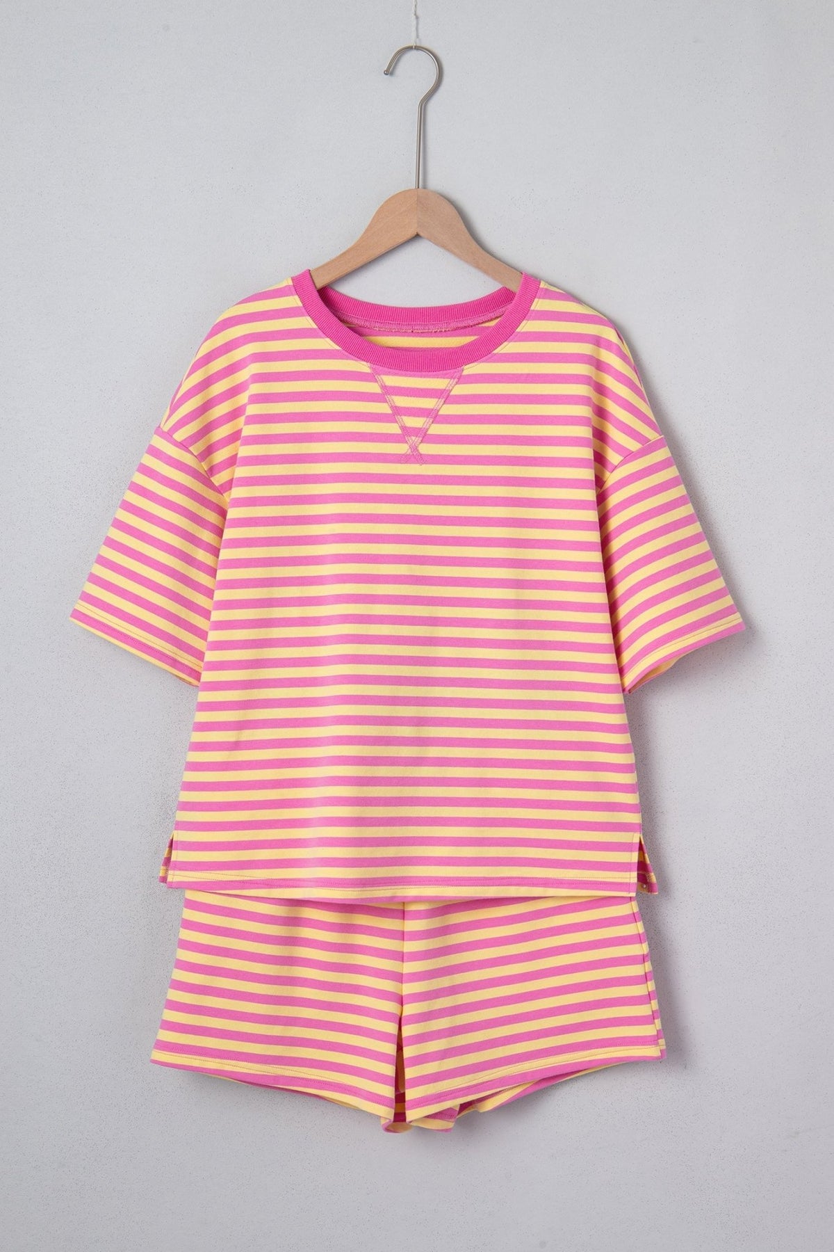 Stripe Terry Knit Top & Shorts Set - Rooted & Reckless Co.