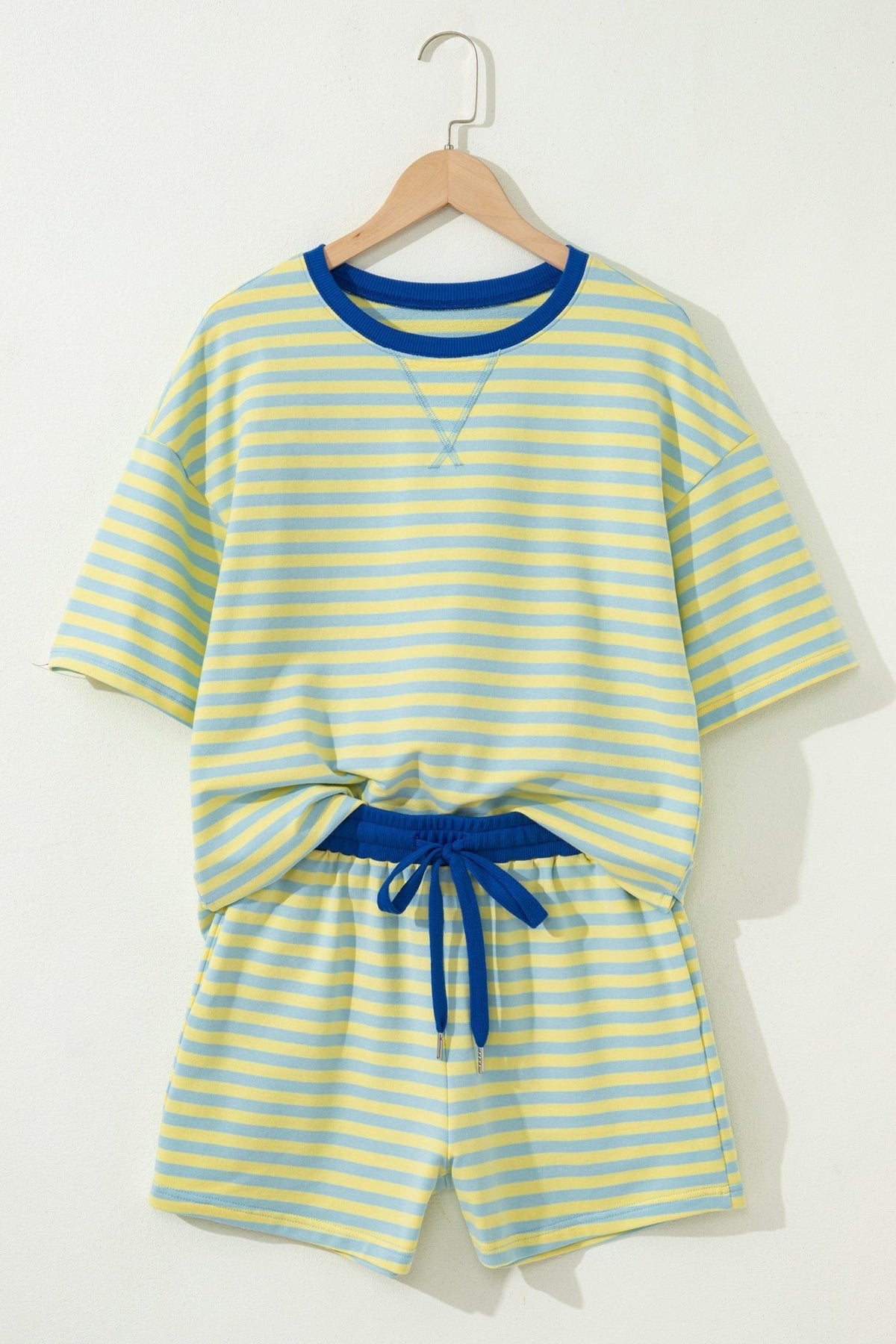 Stripe Terry Knit Top & Shorts Set - Rooted & Reckless Co.